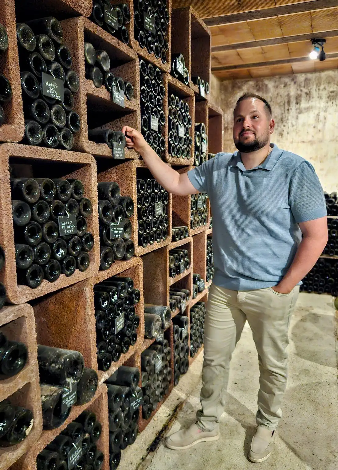 Dylan in the family's old cellar